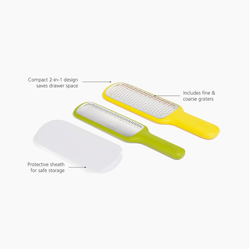 ชุดที่ขูดชีสและผิวผลไม้พร้อมปลอกเก็บ JOSEPH JOSEPH รุ่น NEST™ สี GREEN & YELLOW N1000087_4